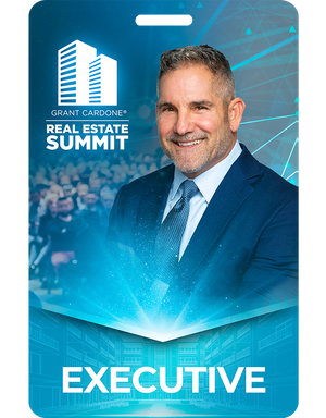 Grant Cardone Real Estate Summit Executive Pass — official event badge for the 2025 Real Estate Summit in Miami, FL featuring Grant Cardone.